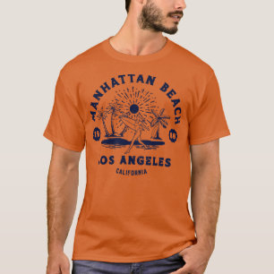 Vintage Manhattan Beach Surfing Retro California B T-Shirt