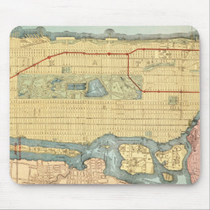 Vintage Manhattan New York City Map Mouse Pad