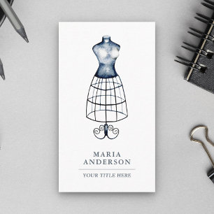 Vintage Mannequin Dress Form Fashion Stylist Business Card