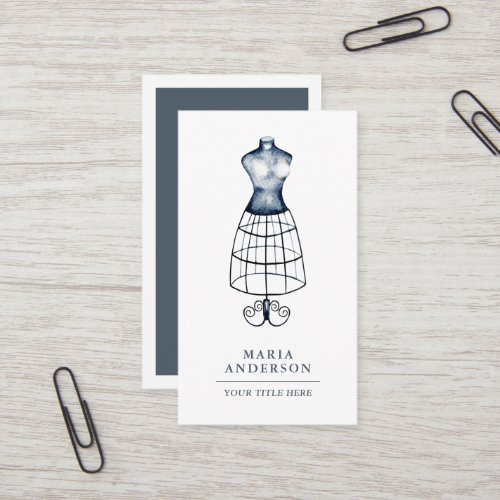 Vintage Mannequin Dress Form Fashion Stylist Business Card