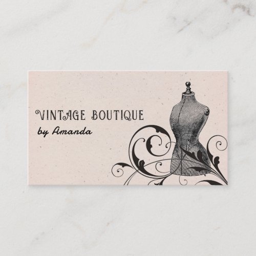 Vintage Mannequin Seamstress Fashion Sewing Busine Business Card