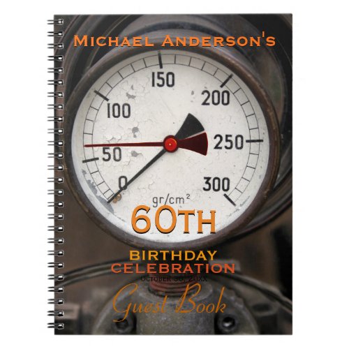 Vintage Manometer 60th Birthday Guest Book