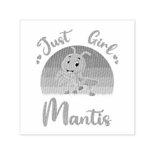 Vintage Mantis Insects Lover Just A Girl Who Loves Self_inking Stamp