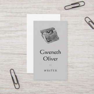 Vintage Manual Typewriter Writer Professional Business Card