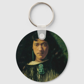 Vintage Maori Art by CF Goldie Keychains