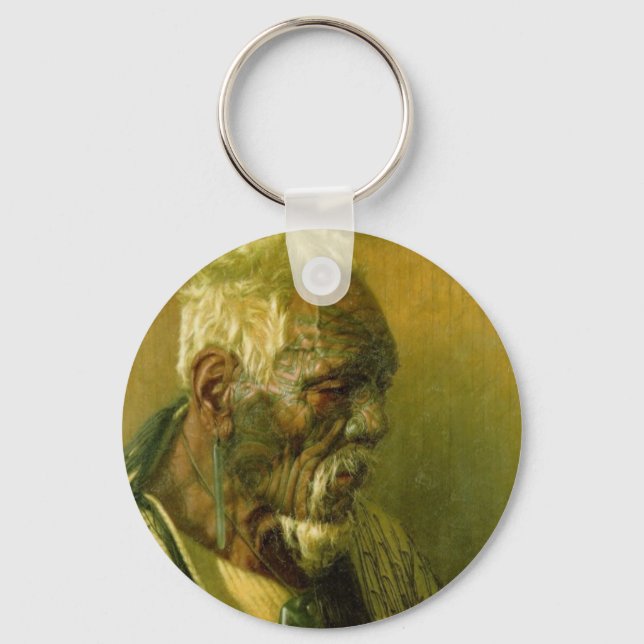 Vintage Maori Art by CF Goldie Keychains (Front)