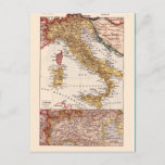 Vintage Map, 1920,  Italy Postcard at Zazzle