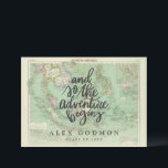 Vintage map adventure graduation party invitation<br><div class="desc">Vintage map adventure graduation party announcement and invitation.</div>