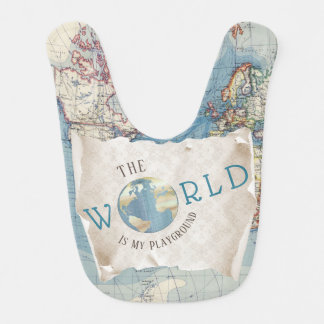 Vintage Map Baby Bib