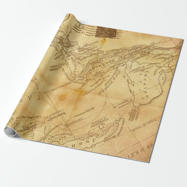 Vintage map background paper (Unrolled)