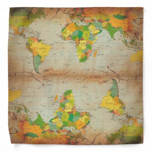 Vintage Map Bandana