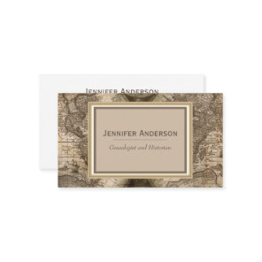 Vintage Map Business Card