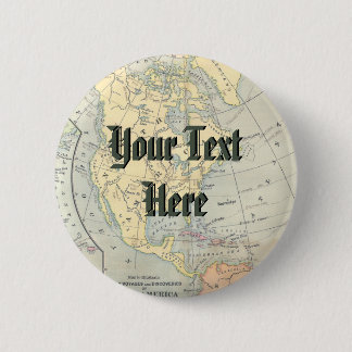 Vintage Map Button