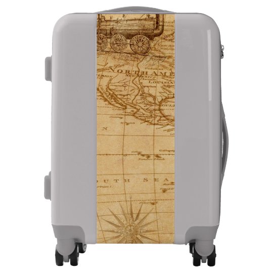 vintage map suitcase