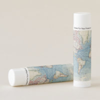 Vintage Map Lip Balm Favors