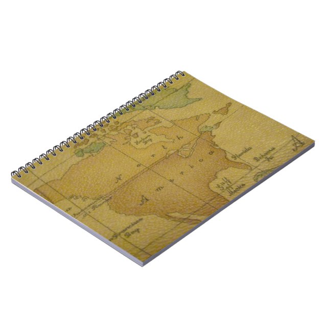 Vintage Map Notebook (Left Side)