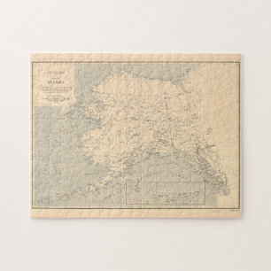 Vintage Map of Alaska (1909) Jigsaw Puzzle