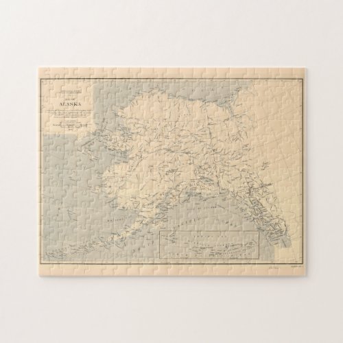 Vintage Map of Alaska 1909 Jigsaw Puzzle