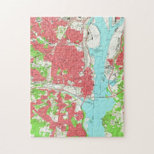 Vintage Map of Alexandria Virginia 1965 Jigsaw Puzzle