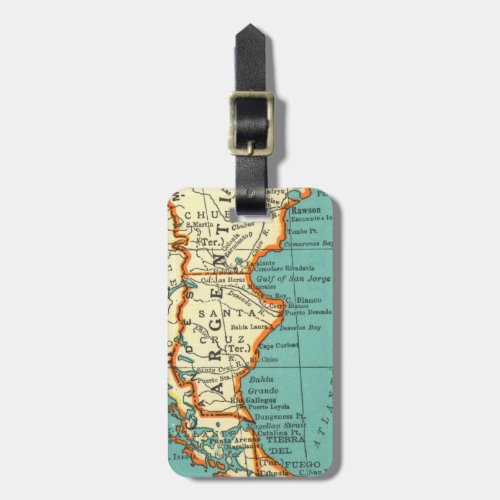 Vintage Map of ARGENTINA Luggage Tag