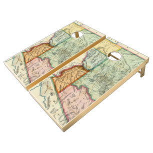 Vintage Map of Arizona (1865) Cornhole Set