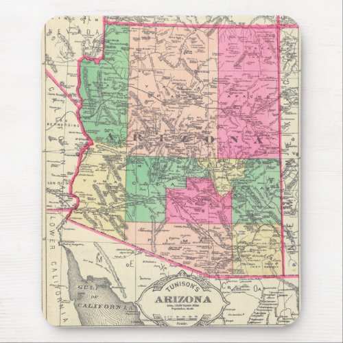 Vintage Map of Arizona 1881 Mouse Pad