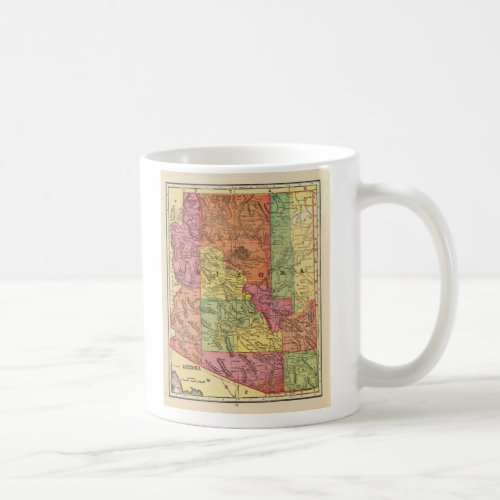 Vintage Map of Arizona 1909 Coffee Mug