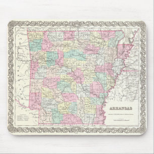 Vintage Map of Arkansas (1855) Mouse Pad