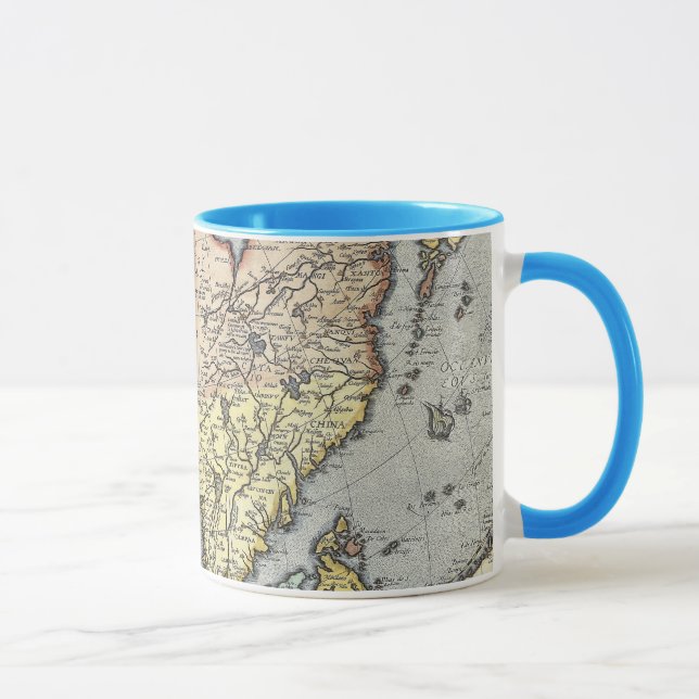 Vintage Map of Asia | 1592 Mug (Right)