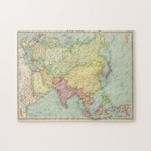 Vintage Map of Asia 1922 Jigsaw Puzzle