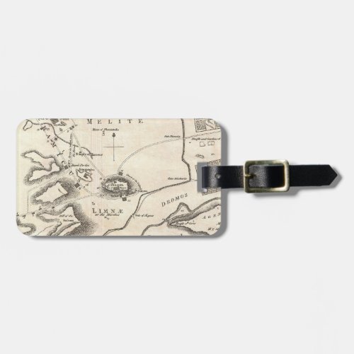 Vintage Map of Athens Greece 1784 Luggage Tag