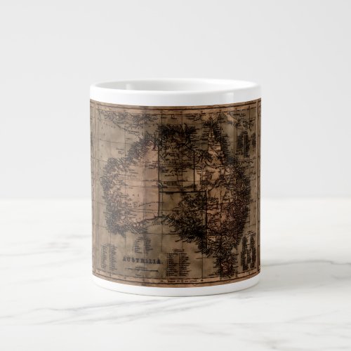 Vintage Map of Australia Giant Coffee Mug