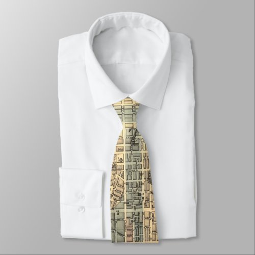 Vintage Map of Baltimore Maryland 1822 Neck Tie