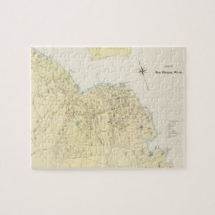 Vintage Map of Bar Harbor Maine (1897) Jigsaw Puzzle