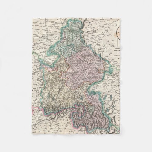 Vintage Map of Bavaria Germany 1799 Fleece Blanket