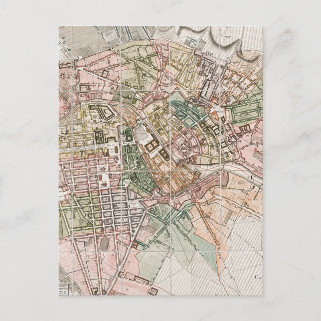 Vintage Map of Berlin (1811) Postcard (Front)