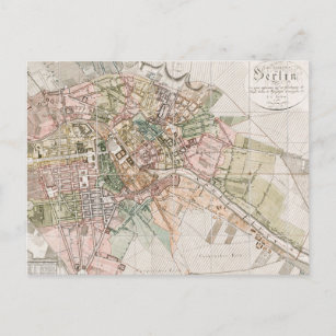 Vintage Map of Berlin (1811) Postcard