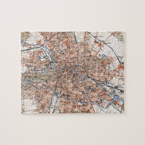 Vintage Map of Berlin Germany 1894 Jigsaw Puzzle