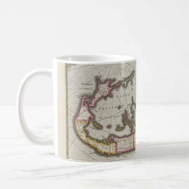 Vintage Map of Bermuda (1638) Coffee Mug (Left)