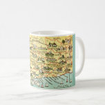 Vintage Map of Bognor England Mug<br><div class="desc">A vintage postcard map of Bognor England beautifully illustrated and repurposed on a mug.</div>