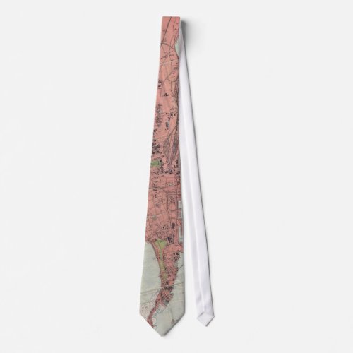 Vintage Map of Bombay India 1895 Tie