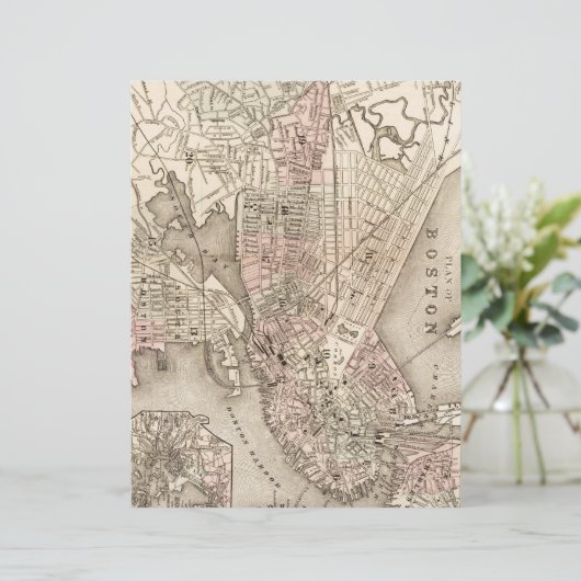 Vintage Map of Boston (1880) (Standing Front)