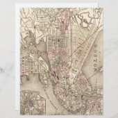 Vintage Map of Boston (1880) (Front/Back)