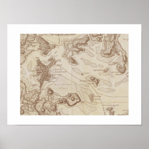 Vintage Map of Boston Poster
