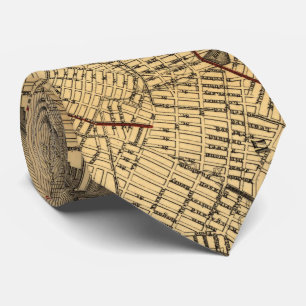 Vintage Map of Brooklyn New York (1874) Neck Tie