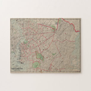 Vintage Map of Brooklyn NY (1895) Jigsaw Puzzle