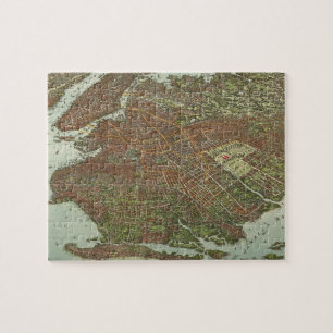 Vintage Map of Brooklyn NY (1908) Jigsaw Puzzle