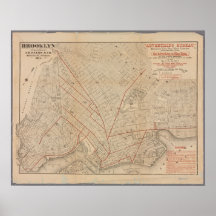 Vintage Map of Brooklyn