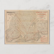 Vintage Map of Brooklyn Poster