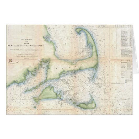 Vintage Map of Cape Cod (1857) (Front Horizontal)